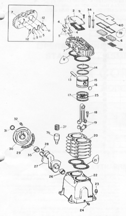 Section 1 Diagram and Parts List for VT510702JY  Campbell Hausfeld Compressor